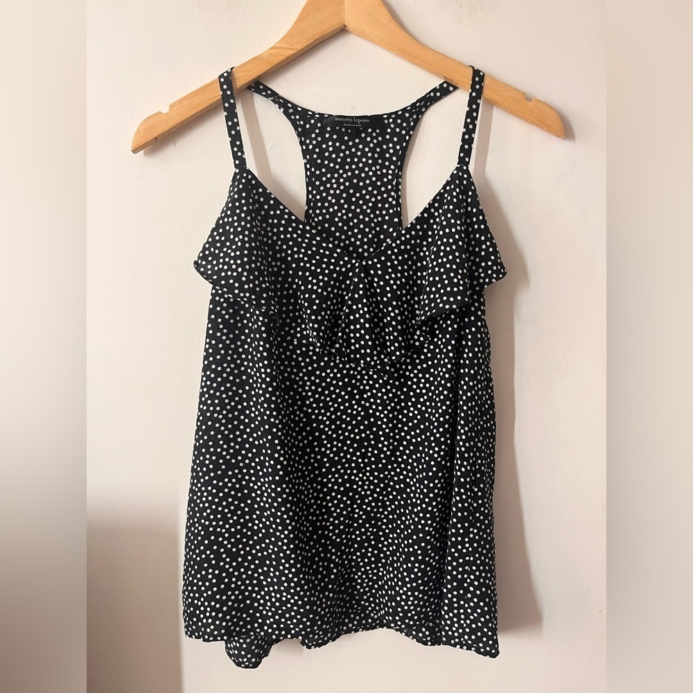 Nanette Lepore Polka Dot 100% Silk Cami Top - 8
